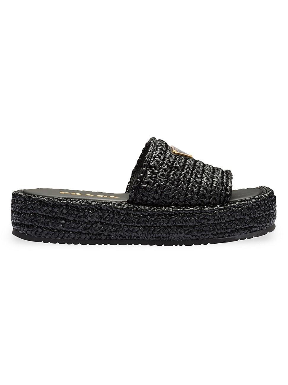 Womens Crochet Flatform Slides Product Image