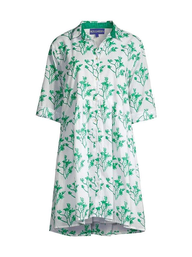 Womens Deauville Printed Cotton Mini Shirtdress Product Image