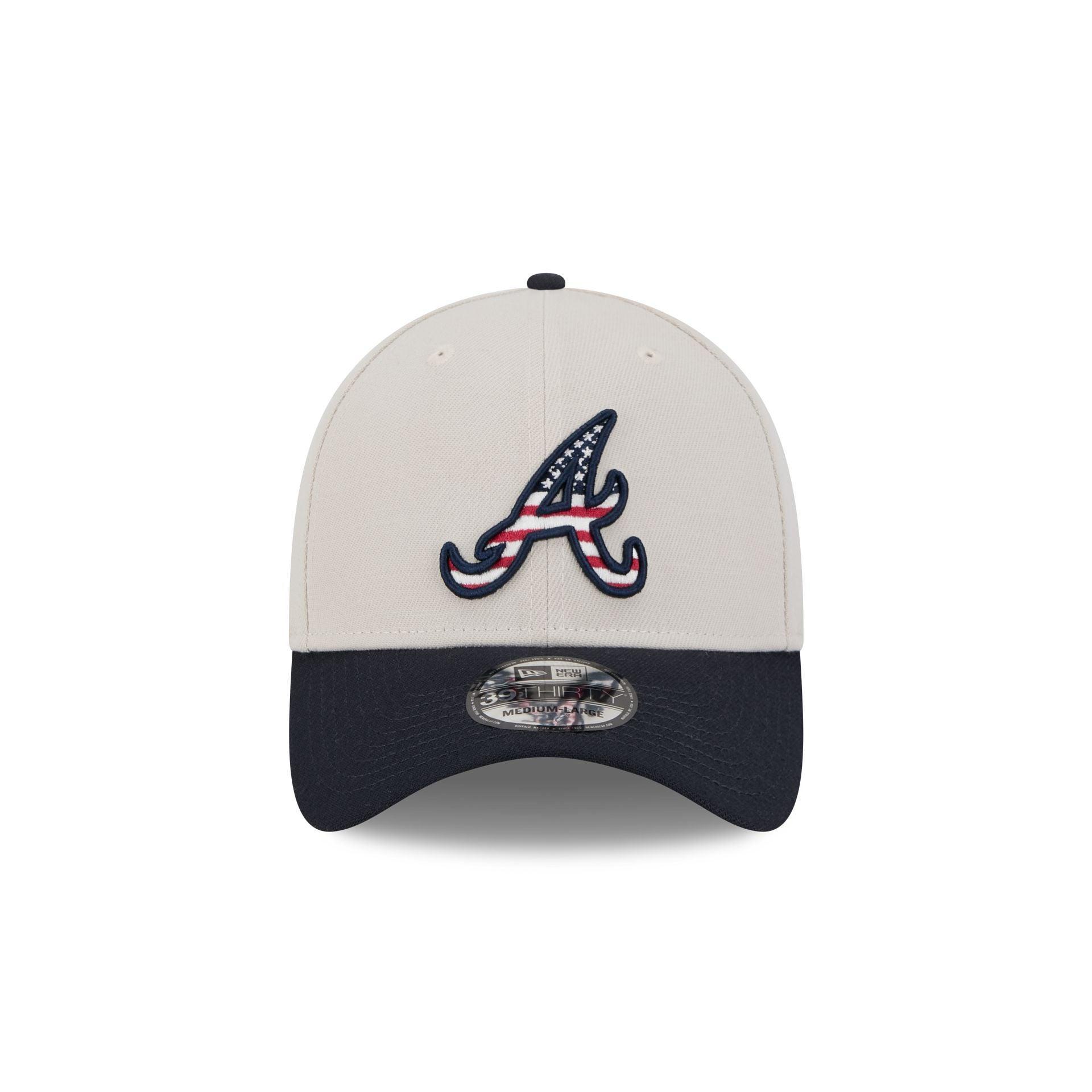 Atlanta Braves Independence Day 2024 39THIRTY Stretch Fit Hat Male Product Image