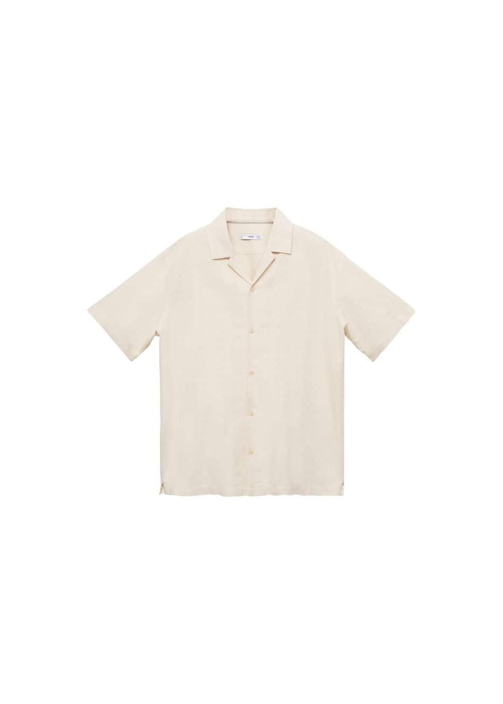 MANGO MAN - Relaxed-fit linen-blend shirt ecruMen Product Image