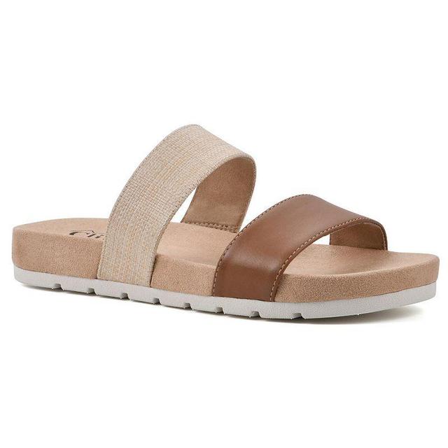 Cliffs by White Mountain Womens Tahlie Slide Sandals - White Product Image