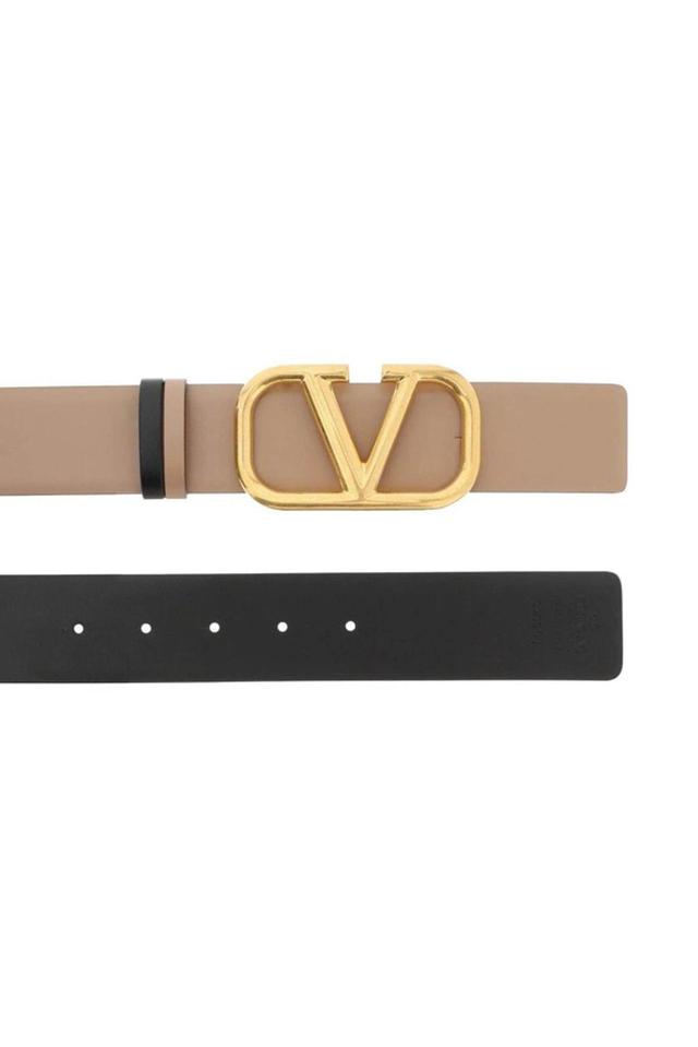 Vlogo Signature Reversible Belt In Beige Product Image