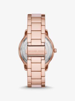 Oversized Tibby Pavé -Tone Blush Acetate Watch Product Image