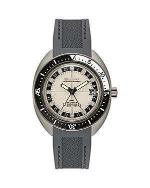 Men's Bulova Oceanographer Grey IP Black Strap Automatic Watch with Luminescent White Dial (Model: 98B407) Product Image