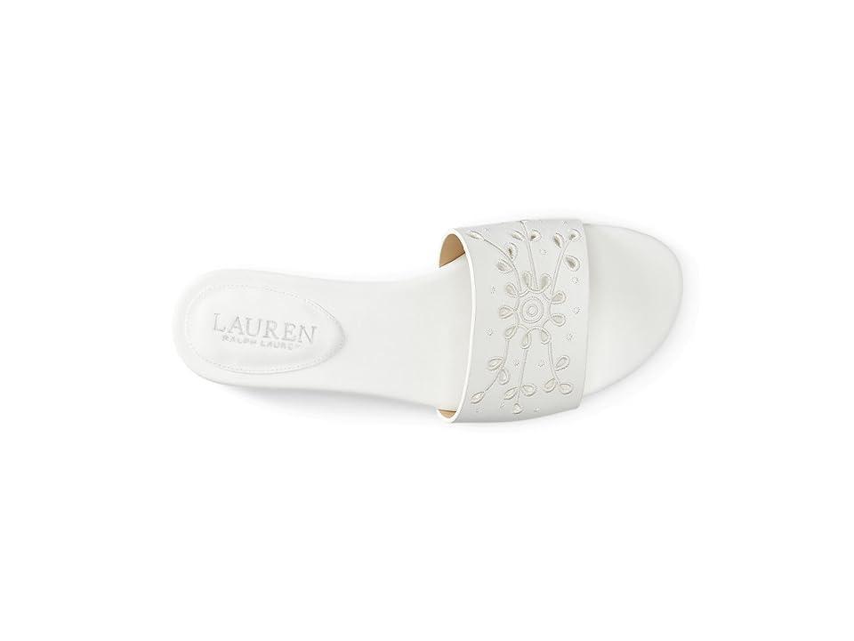 LAUREN Ralph Lauren Andee Eylt Sandals Slide (Snow ) Women's Shoes Product Image