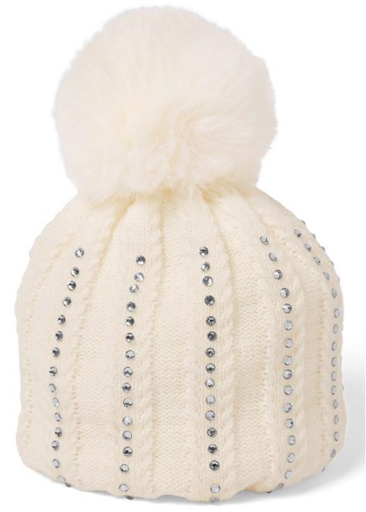 Rhinestone Stripe Beanie Product Image