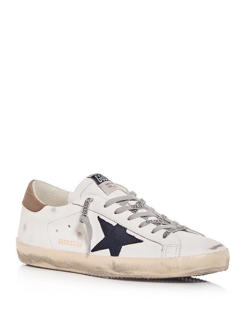 Golden Goose Mens Super Star Lace Up Sneakers Product Image