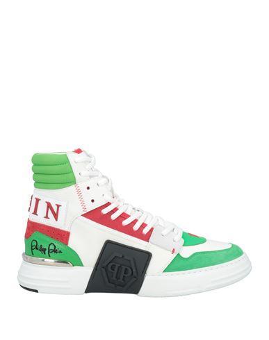 PHILIPP PLEIN Man Sneakers Green Size 9 Leather Product Image