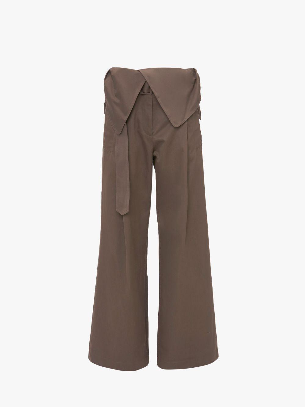 FOLD OVER TRENCH TROUSERS in brown | JW Anderson US  Product Image