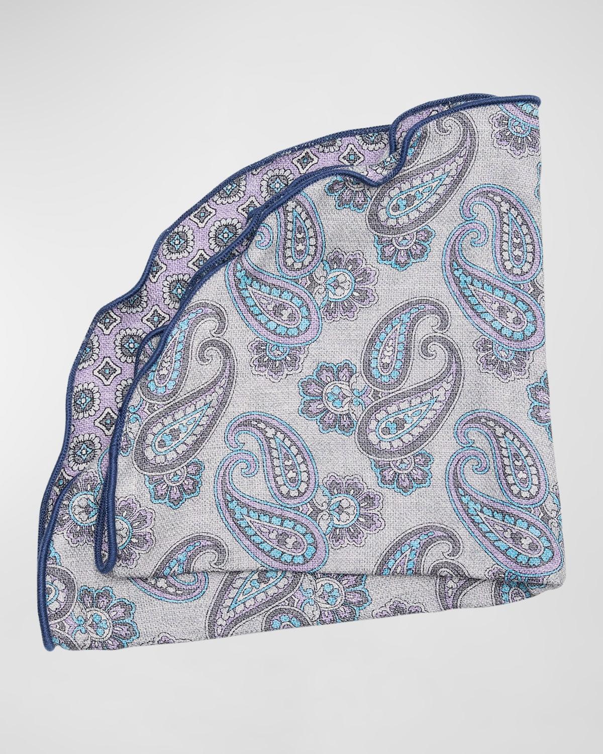 Men's Floral-Paisley Silk Pocket Circle Product Image