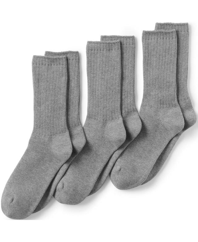 Lands End Mens Crew Socks 3 Pack Product Image