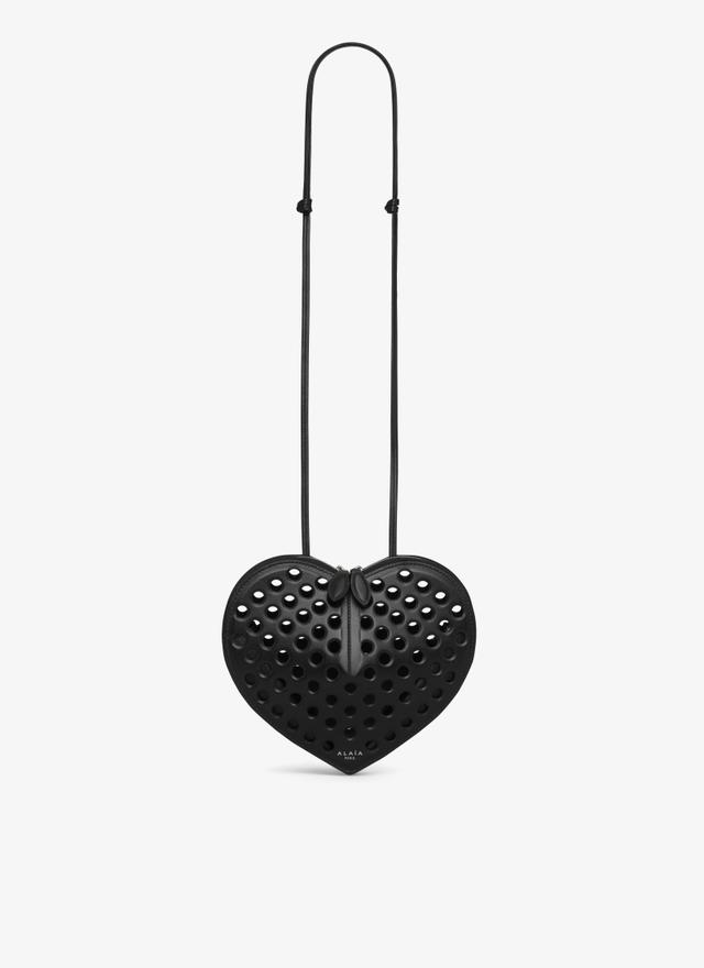 Black LE CŒUR BAG IN PERFORATED LAMBSKIN Product Image