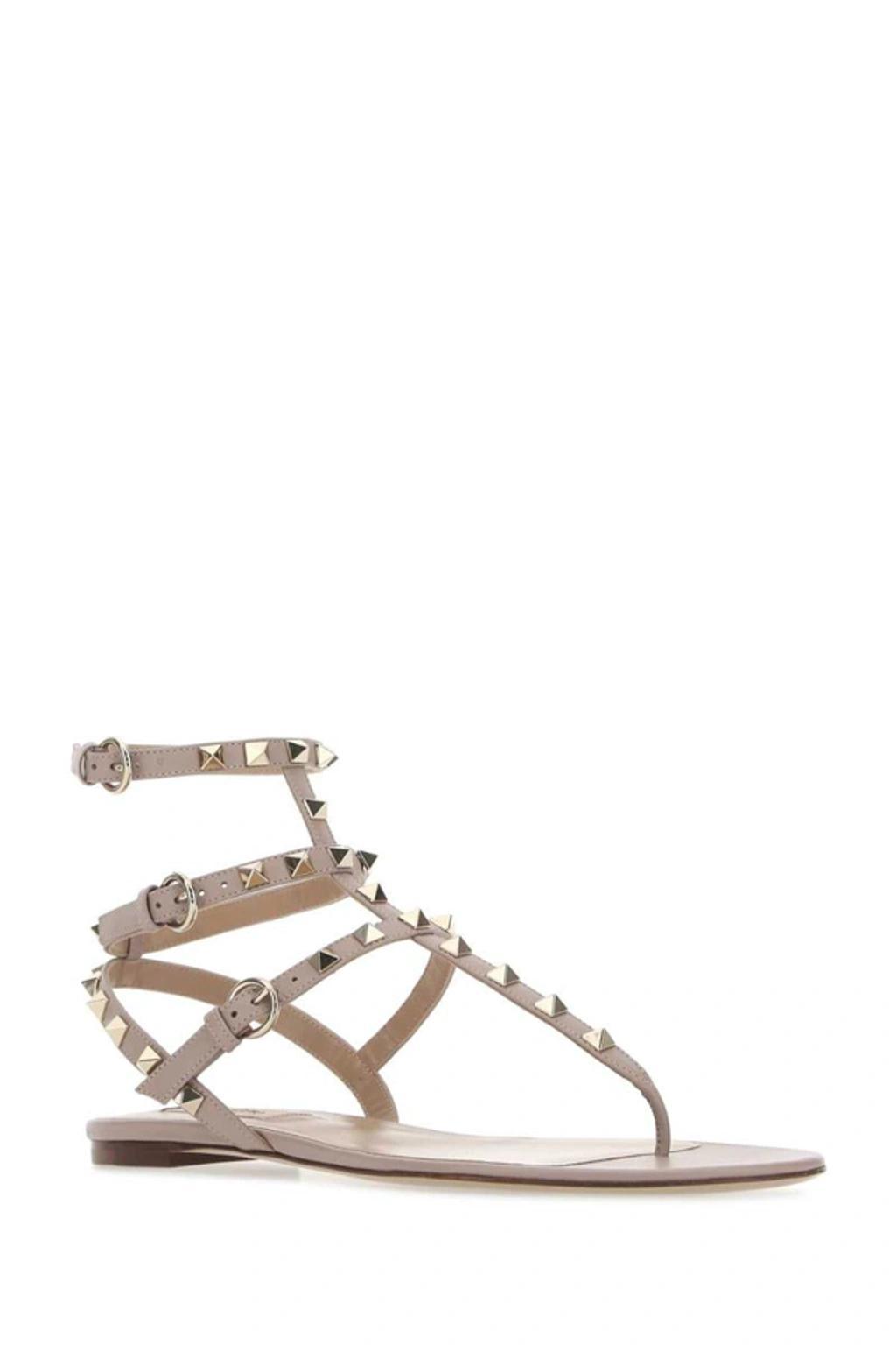 Rockstud Ankle Strap Sandals In Multicolor Product Image