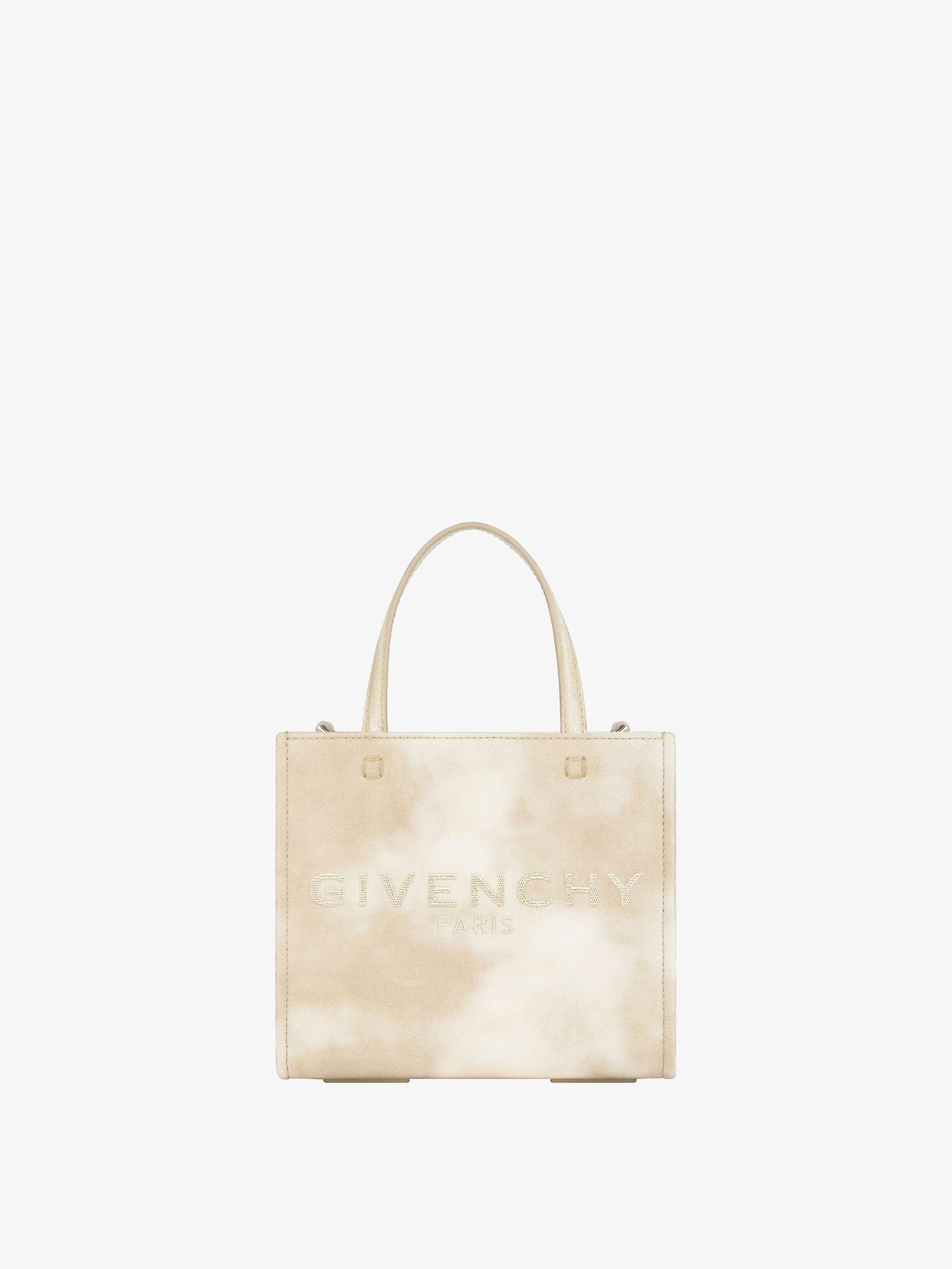 Mini G-Tote shopping bag in tie and dye canvas Product Image