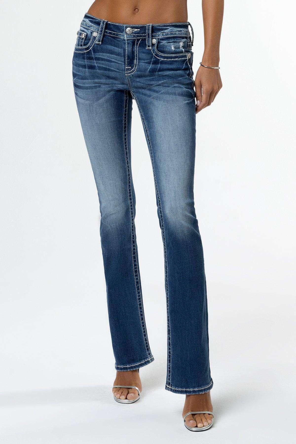 Evangelline Stitch Bootcut Jeans Product Image