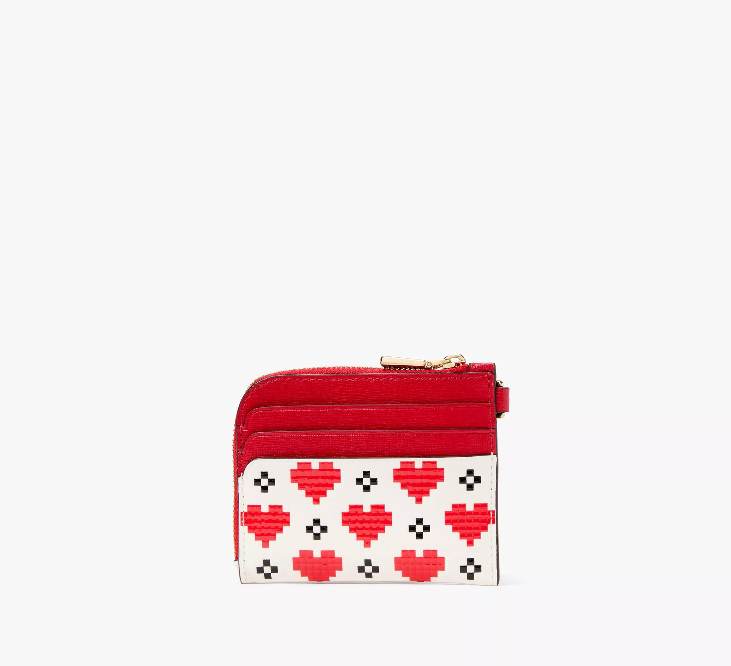 Devin Pixel Hearts Coin Card Case Wristlet Product Image