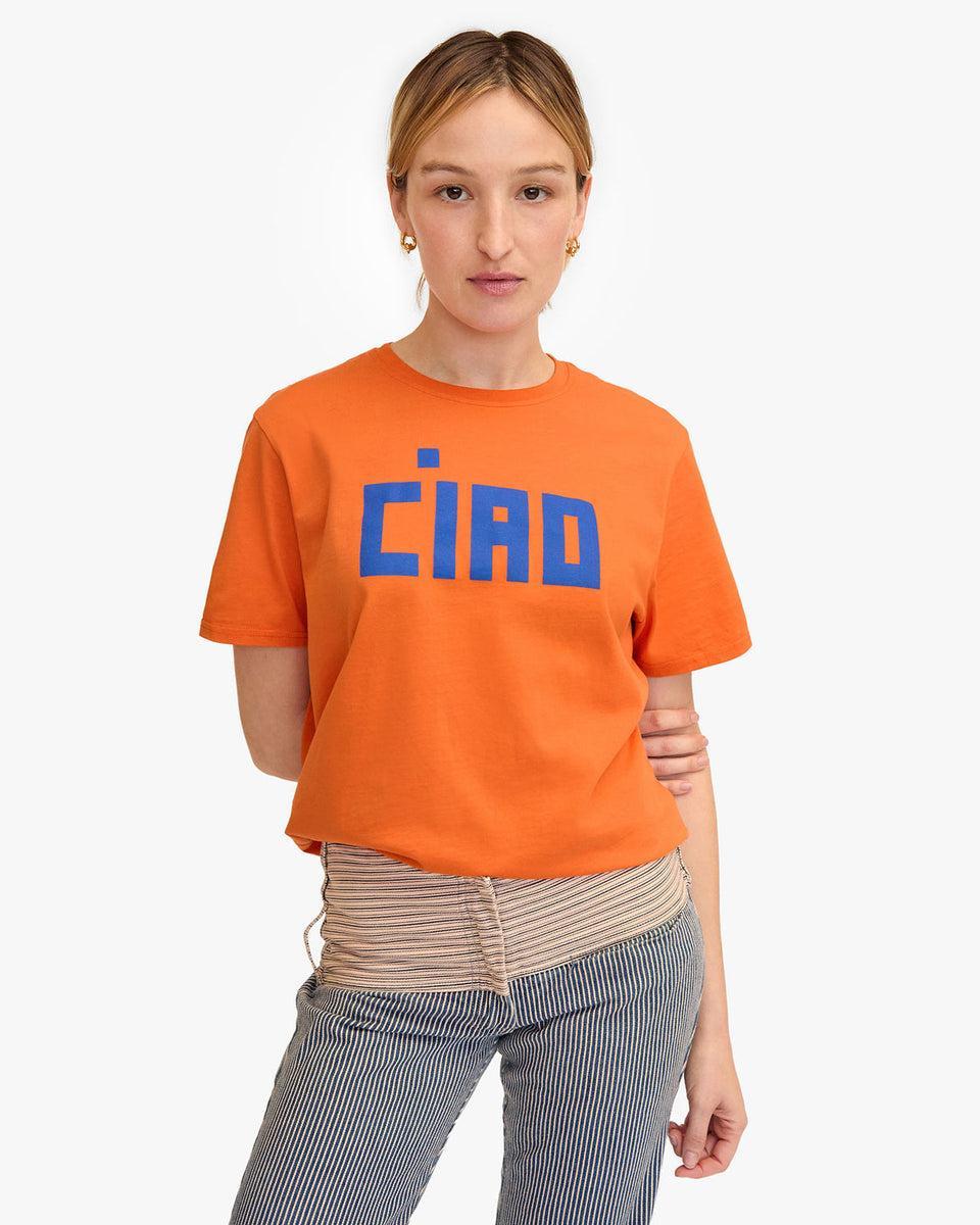 Clare V. Original Tee - Zucca & Cobalt Ciao Product Image