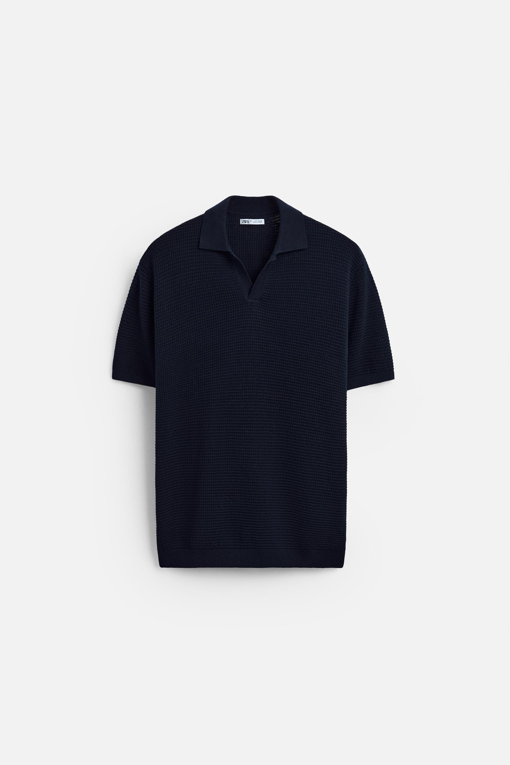 WAFFLE WEAVE KNIT POLO Product Image