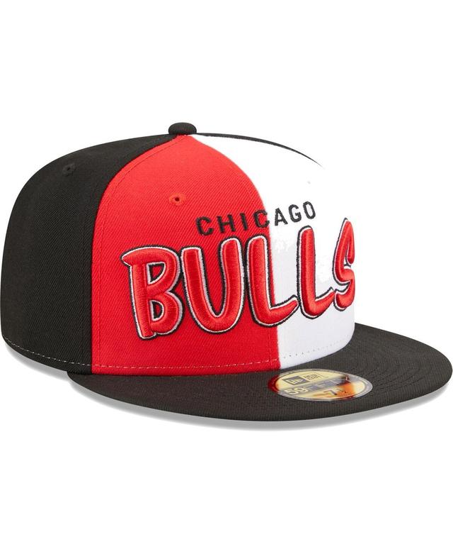 Mens New Era /Red Chicago Bulls Pop Front 59FIFTY Fitted Hat Product Image