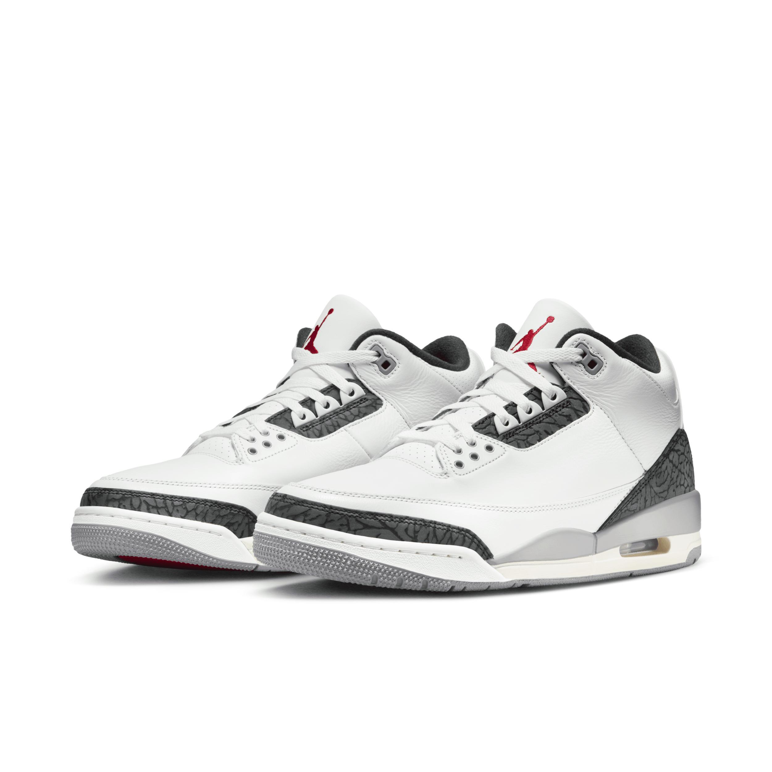 Mens Air Jordan 3 Retro Cement Grey Shoes Product Image