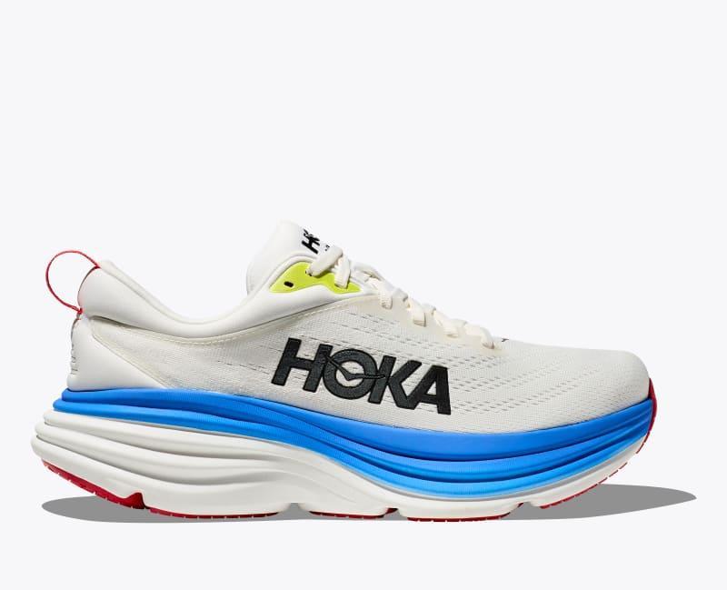 HOKA Mens Bondi 8 Shoes in Oat Milk/Barley, Size 9.5 W Product Image