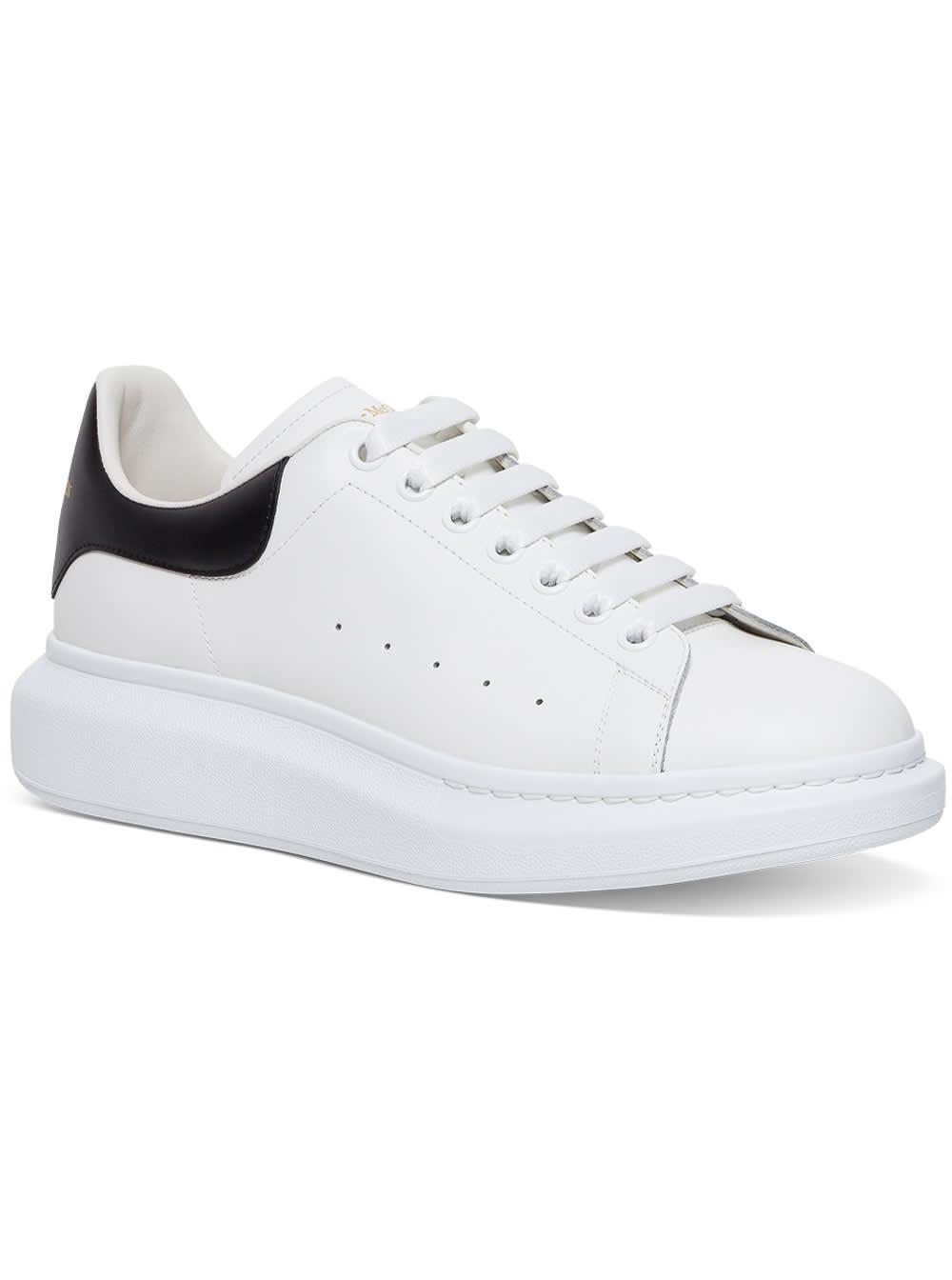 White And Black Leather Oversize Sneakers Man Product Image