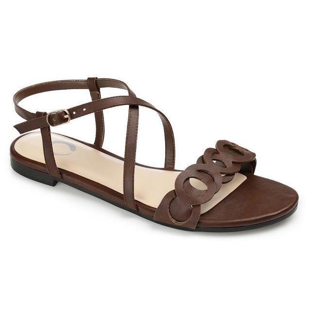 Journee Collection Jalia Womens Strappy Sandals Brown Product Image