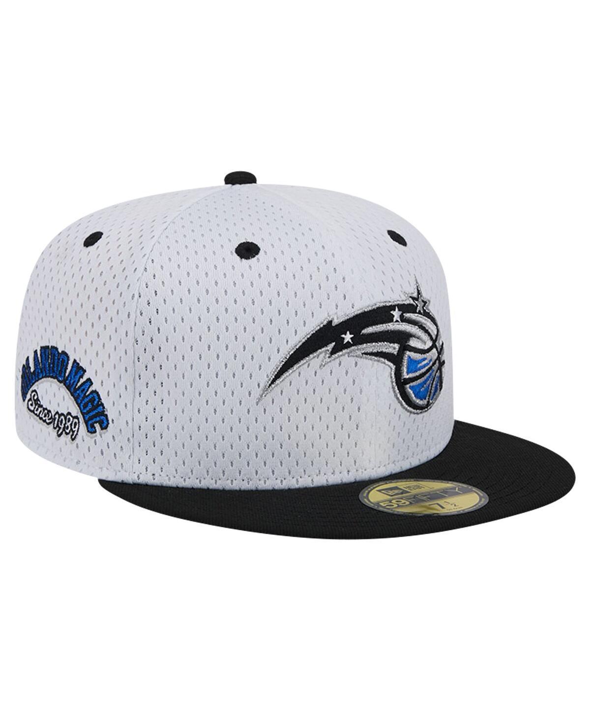 Mens New Era White Orlando Magic Throwback 2Tone 59FIFTY Fitted Hat - White Product Image