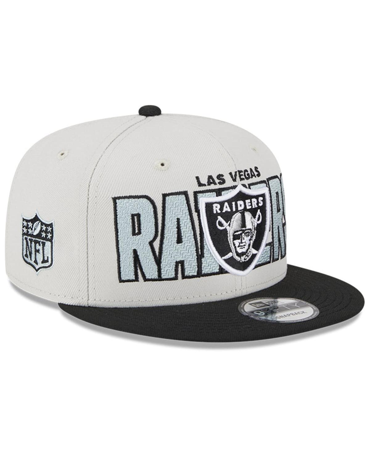 Men's New Era Stone/Black Las Vegas Raiders 2023 NFL Draft 9FIFTY Snapback Adjustable Hat Product Image