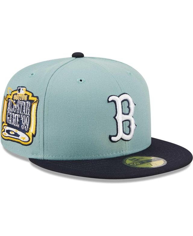 Mens New Era Light Blue/Navy Boston Red Sox Beach Kiss 59FIFTY Fitted Hat Product Image