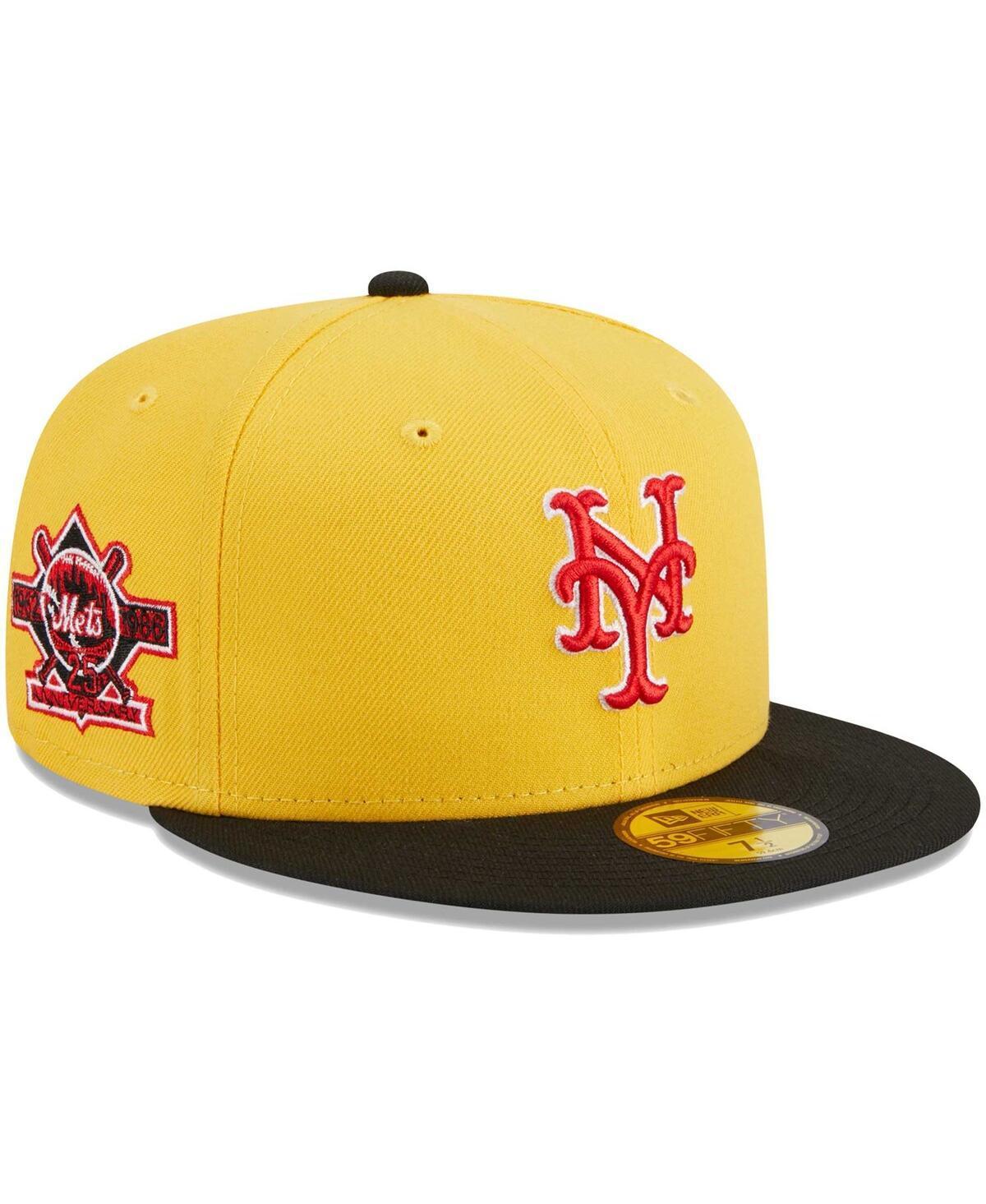 Mens New Era Yellow/Black New York Mets Grilled 59FIFTY Fitted Hat Product Image