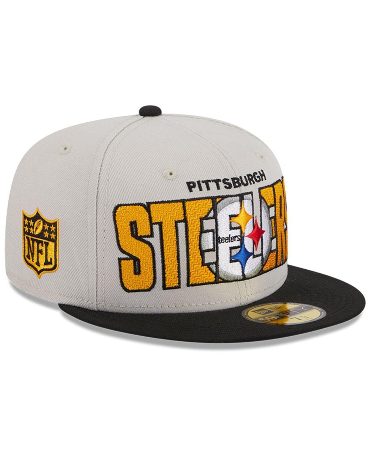 Mens New Era Stone Pittsburgh Steelers 2023 Nfl Draft On Stage 59FIFTY Fitted Hat - Stone Product Image