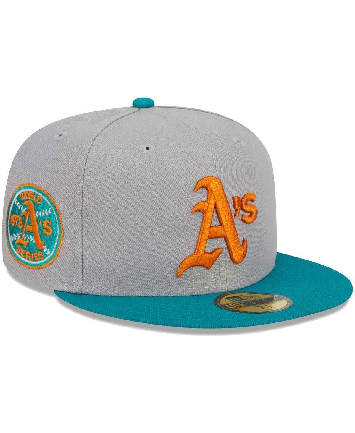 Mens New Era Gray Oakland Athletics 59FIFTY Fitted Hat - Gray Product Image