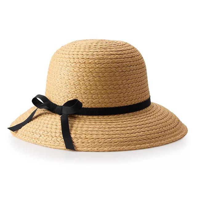 Womens LC Lauren Conrad Straw Short Brim Bucket Hat Product Image