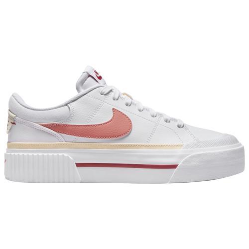 Nike Womens Nike Court Legacy Lift - Womens Training Shoes White/Guava Ice/Red Stardust product image