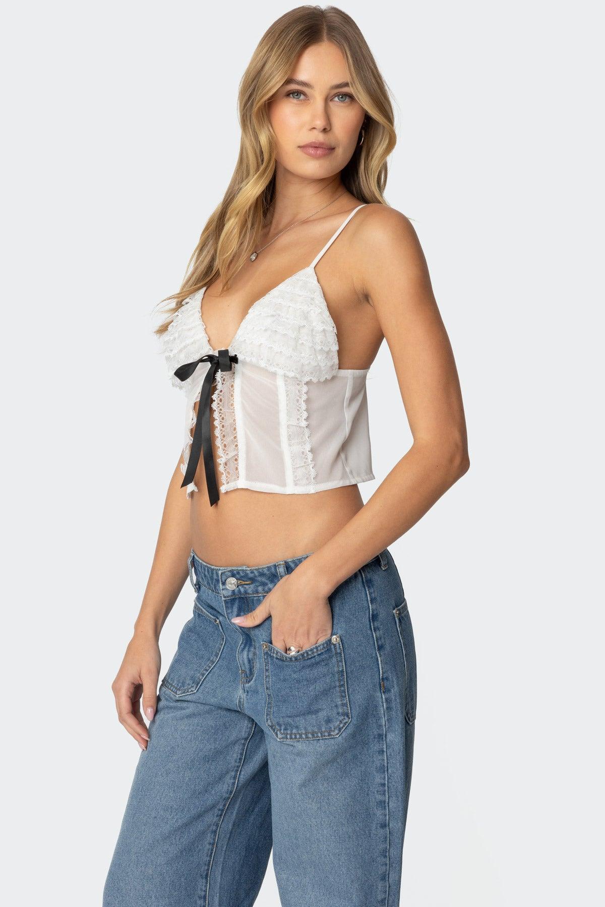 Ruffled Babydoll Top Product Image