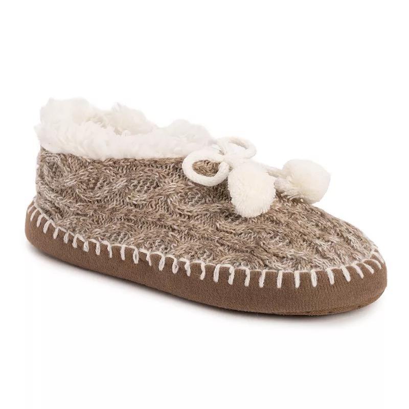 Womens MUK LUKS Patterned Sherpa Ballerina Slippers Product Image