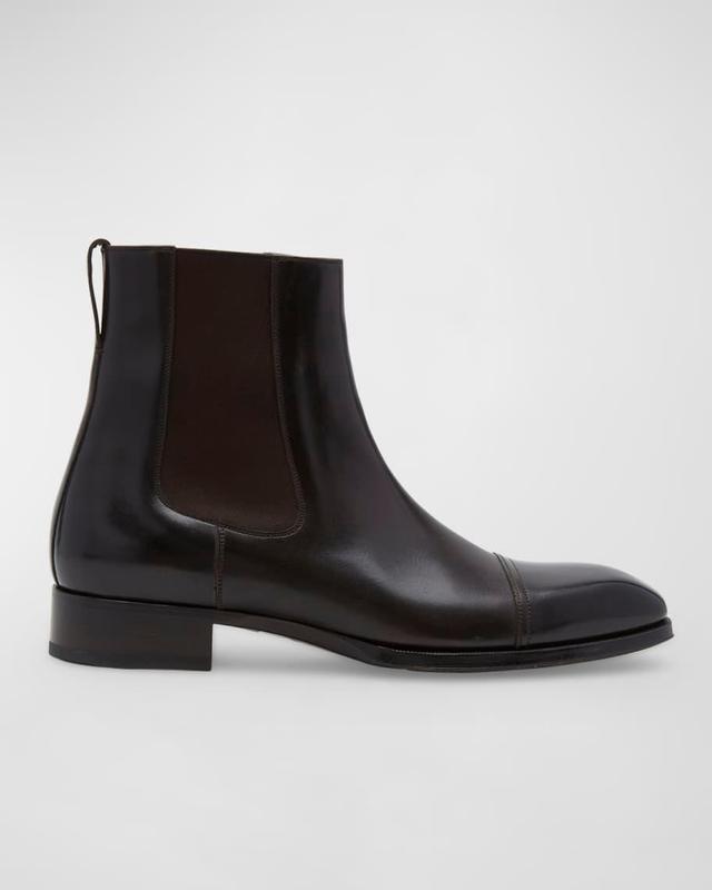 Men's Elkan Burnished Leather Chelsea Boots Product Image