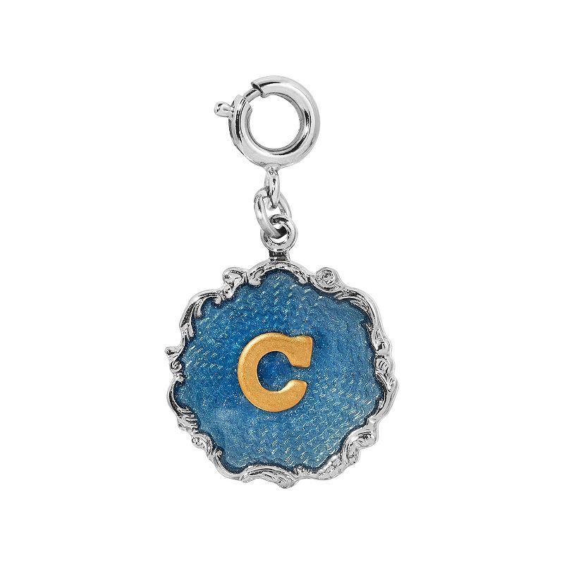 1928 Blue Enamel Initial Charm, Womens Product Image