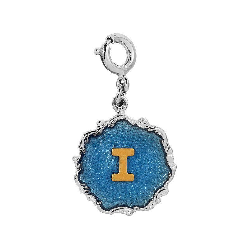 1928 Blue Enamel Initial Charm, Womens Product Image