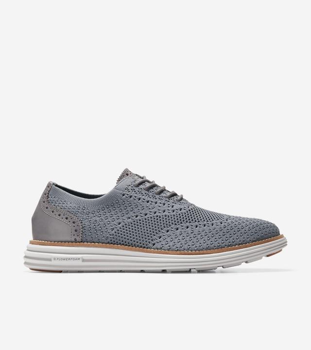 Cole Haan Original Grand Remastered Stitchlite Oxford British Tan/Silver Lining) Men's Lace Up Wing Tip Shoes Product Image