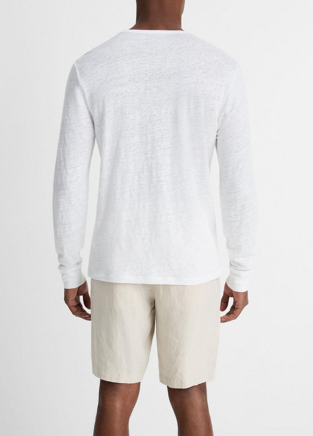 Linen Long-Sleeve Henley Product Image