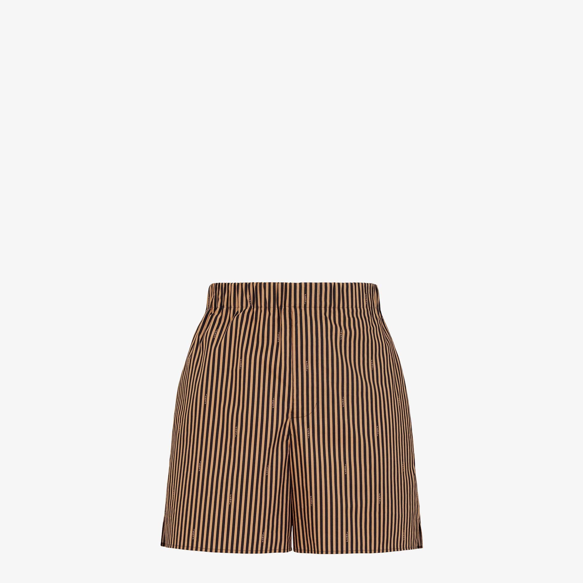 BermudasBrown Pequin poplin shorts Product Image