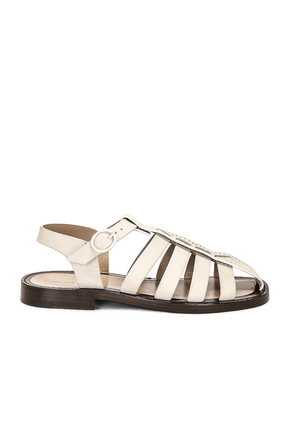 The Row - Pablo Leather Sandals - WhiteModa Operandi Product Image