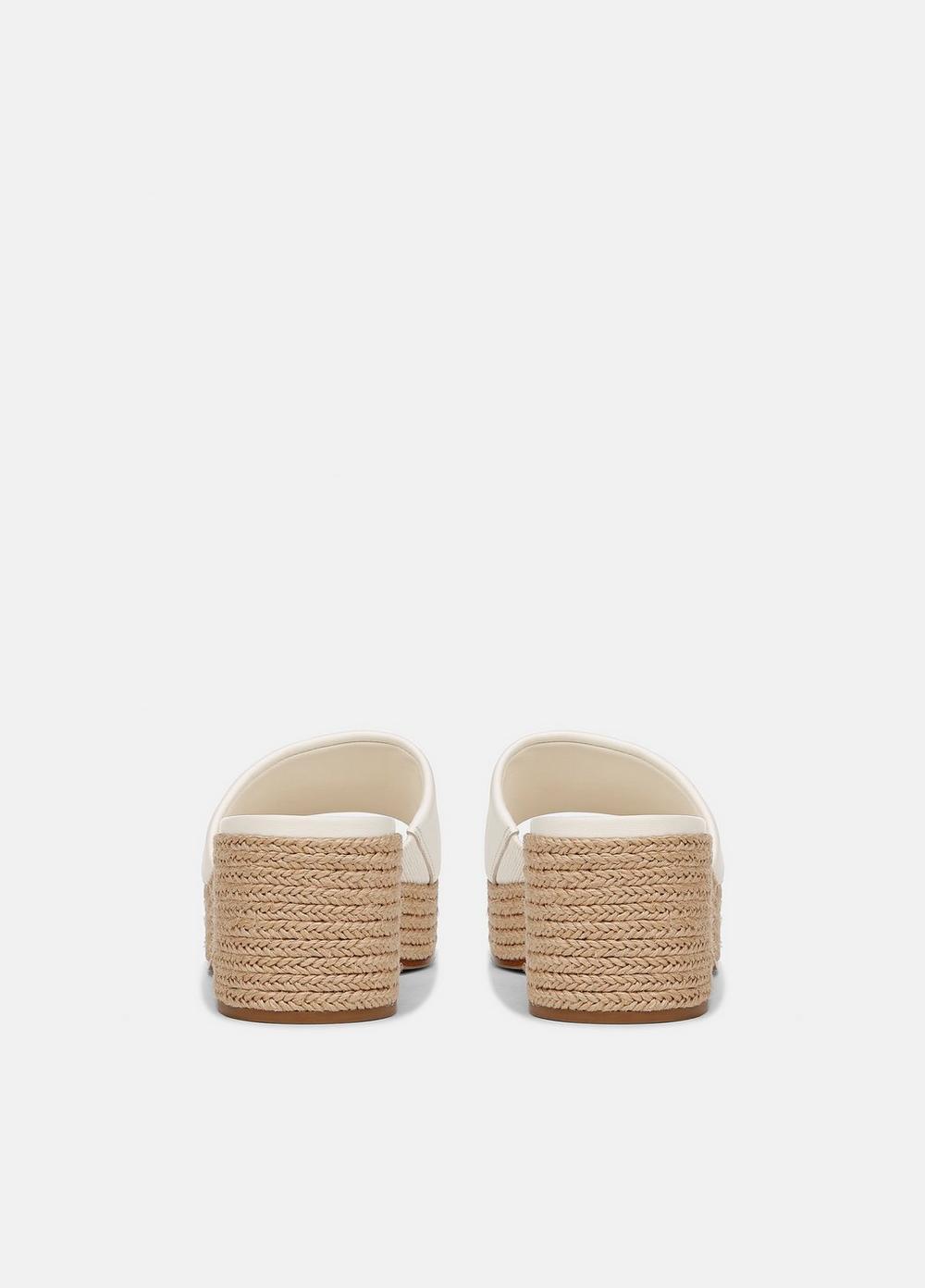 Margo Leather Heeled Espadrille Slide Product Image