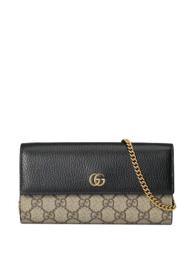 Gg Marmont Chain Wallet In Neutrals Product Image