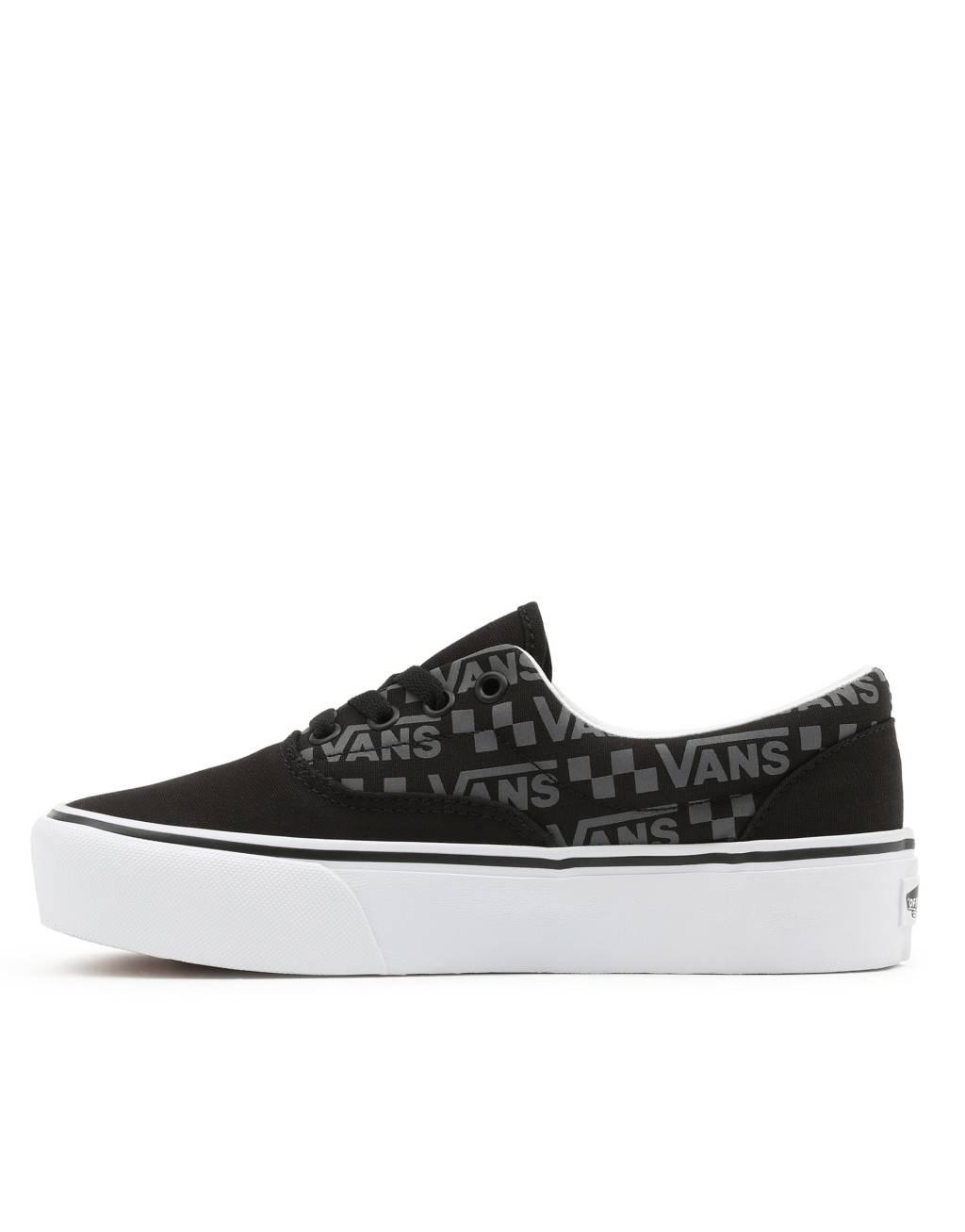 Vans Era Platform Reflective Logo sneakers in black Product Image