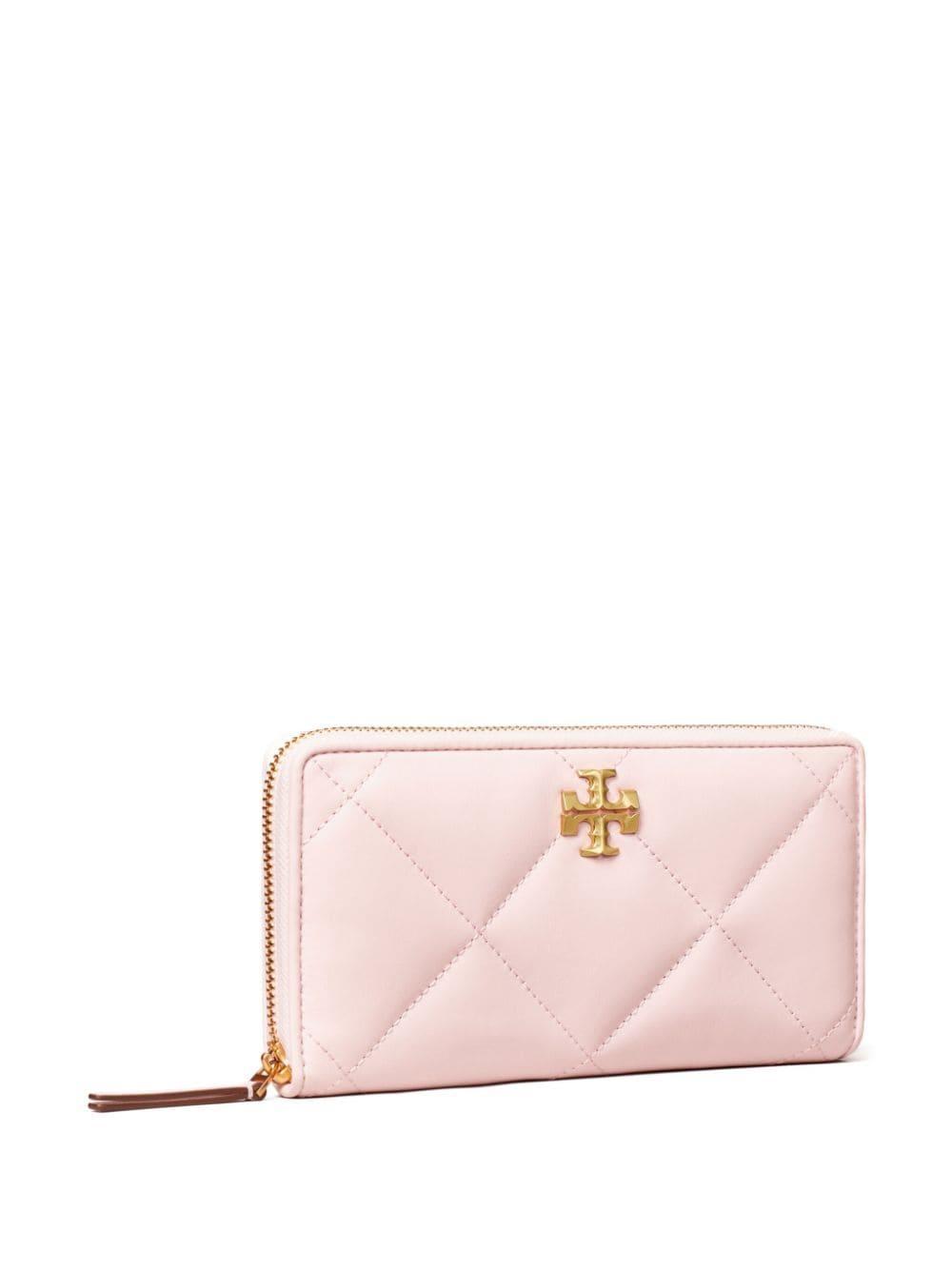 Kira Leather Wallet In Rose Salt/gold Product Image