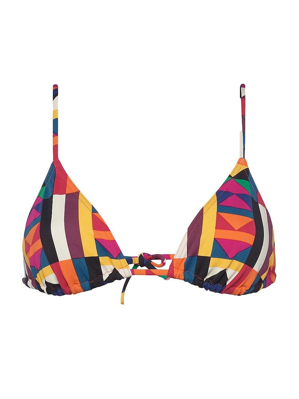 Womens Geometric Triangle Bikini Top Product Image