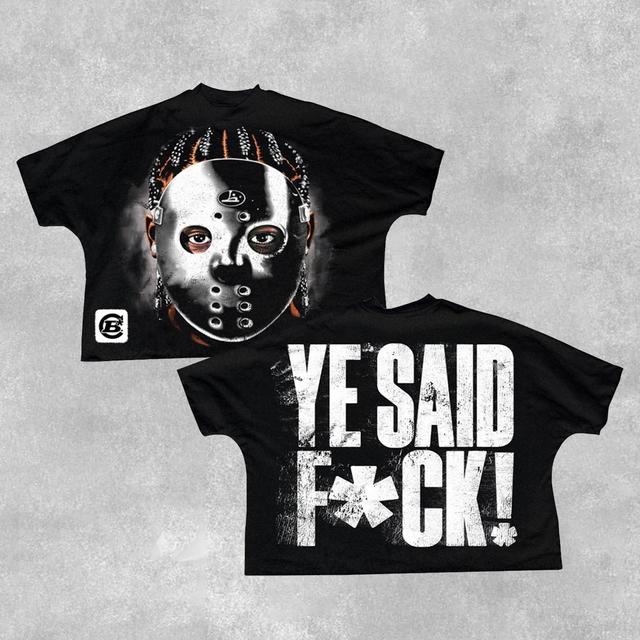 Sopula Ye Said Fu*k Portrait Graphics Cropped T-Shirts Product Image